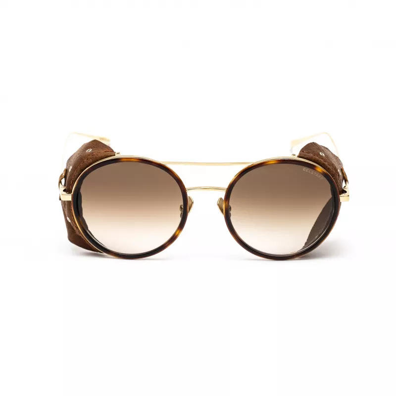 BELSTAFF Moteriški Pinnerdoradof akiniai nuo saulės - 53/19/145 mm - Auksinis/Rudas rėmelis