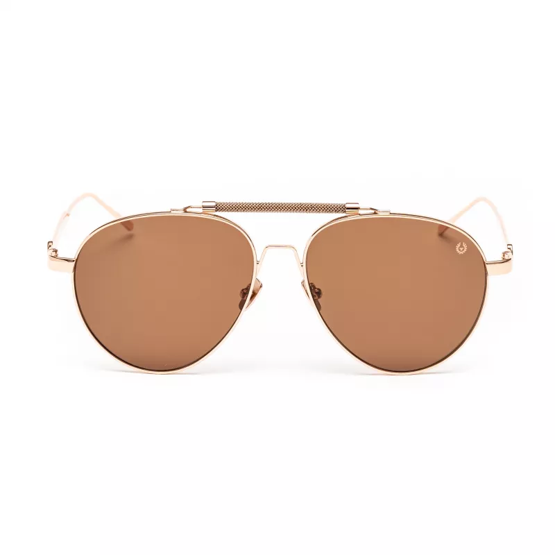 BELSTAFF moteriški Staffordmarro stačiakampiai akiniai nuo saulės - rudas acetatinis rėmelis - UV400