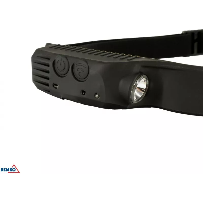 BEMKO C49-LTC01 Įkraunamas LED žibintuvėlis ant galvos, 1200mAh, 100 liumenų, IPX4, 80m šviesos spindulys