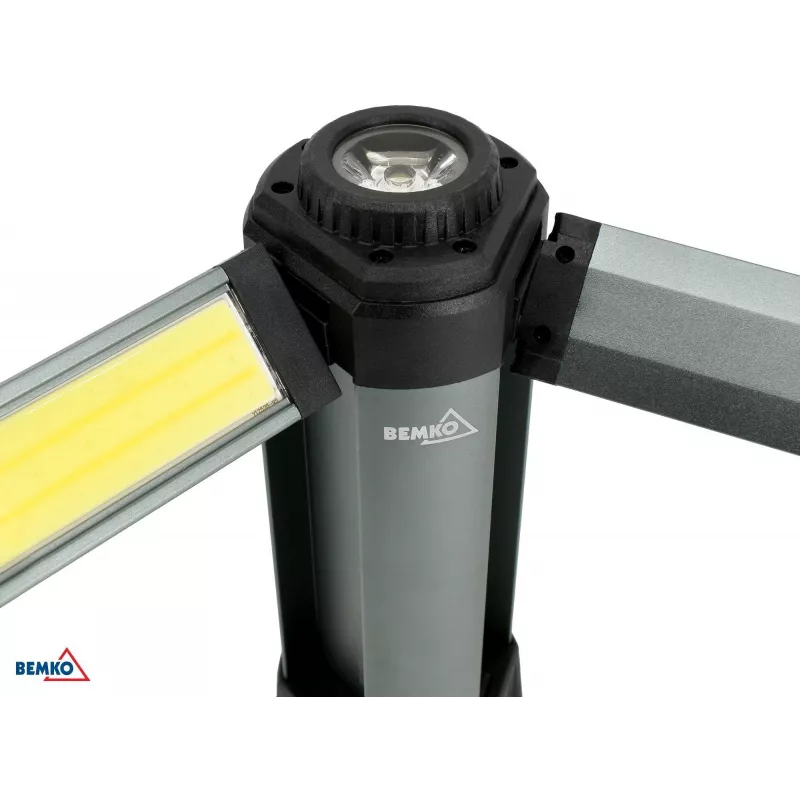 BEMKO daugiafunkcis LED žibintuvėlis 6000mAh IP42, 1000 liumenų, įkraunamas per USB-C
