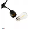 BEMKO SOLBEE Saulės energija varomi LED sodo girliandos 10 LED 10m Šilta balta 3000K IP65 Juoda