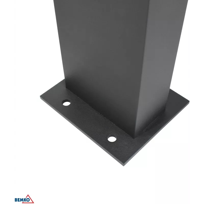 BEMKO SOLVEO Hybrid LED sodo prožektorius, 7W, 600lm, CCT 3000K/4000K/6500K, 80cm, IP65, tamsiai pilka, PIR jutiklis