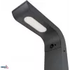 BEMKO SOLVEO Hybrid LED sodo prožektorius, 7W, 600lm, CCT 3000K/4000K/6500K, 80cm, IP65, tamsiai pilka, PIR jutiklis
