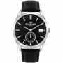 Ben Sherman vyrų WB039BB analoginis kvarcinis laikrodis 43mm juodas ciferblatas juodas odinis dirželis