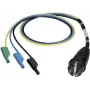 BENNING matavimo adapteris Schuko kištukas į 4 mm lamelinius lizdus, apsaugotas nuo prisilietimo, 300 V CAT III, 16 A, juodas 044142