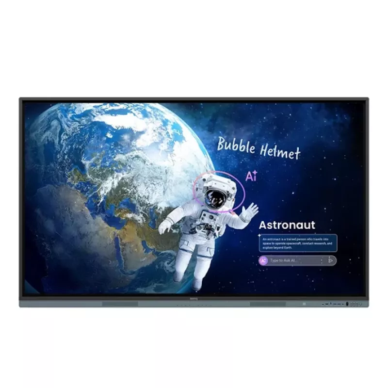 BenQ Board Master RM8605 86 colių 4K UHD interaktyvus plokščiasis ekranas su IR jutikliu, Android, švietimui ir verslui, juoda