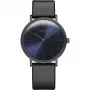 BERING Classic Unisex Quartz Watch 36mm Stainless Steel Milanese Mesh Blue Dial 13436-427