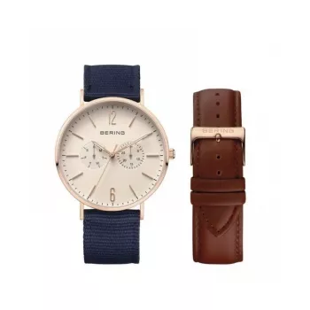 BERING MAN 14240-864 40mm Mėlynas ciferblatas Mėlynas Milano tinklelio apyrankė