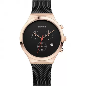 Bering Women's Classic Quartz Watch 36mm Rose Gold Tone Stainless Steel White Dial 14736-166