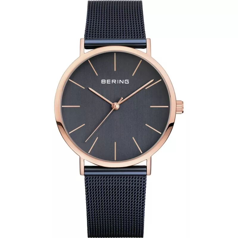 BERING Women's Watch 13436-367 36mm Stainless Steel Mesh Grey Dial