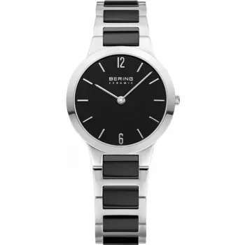 BERING moteriškas laikrodis 30329-742 (29 mm) - mėlynas ciferblatas, mėlynas tinklelio dirželis, rožinio aukso PVD