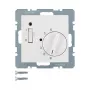 Berker 20301909 Kambario temperatūros reguliatorius su atidarymo centrine dalimi (230 V AC, 10 A)