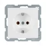Berker 41436089 Schuko lizdas Polar White Velvet