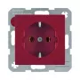 Berker 47438912 SCHUKO lizdas S.1/B.3/B.7 Glass Red Glossy