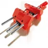 BESSEY S10-ST mini spaustuvas S 10 sraigtinis spaustuvas, raudonas, 100 mm suspaudimo plotis, 50 mm gerklės gylis, su 2 stalo spaustukais