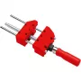 BESSEY S10-ST mini spaustuvas S 10 sraigtinis spaustuvas, raudonas, 100 mm suspaudimo plotis, 50 mm gerklės gylis, su 2 stalo spaustukais