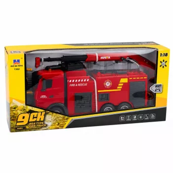 BESTTOYS Gaisrinis automobilis su kranu ir vandens patranka nuotolinio valdymo RC Huina 1:18