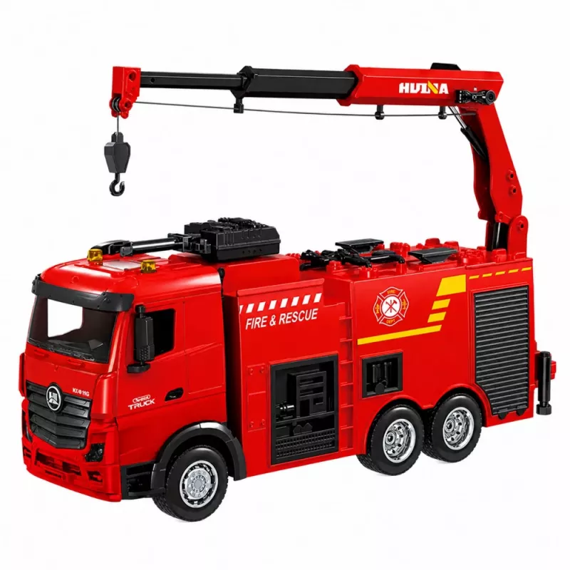 BESTTOYS Gaisrinis automobilis su kranu ir vandens patranka nuotolinio valdymo RC Huina 1:18