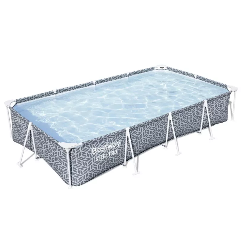 Bestway 561FV Karkasinis baseinas stačiakampis 366 x 201 x 66 cm pilkas