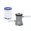Bestway Fast Set Pool 457 x 84 cm (15 ft) Apvalus Pripučiamas Antžeminis Baseinas su Filtro Siurbliu, 11016 L Talpa, DuraPlus Dangos Sluoksnis, Prizminis Akmens Raštas