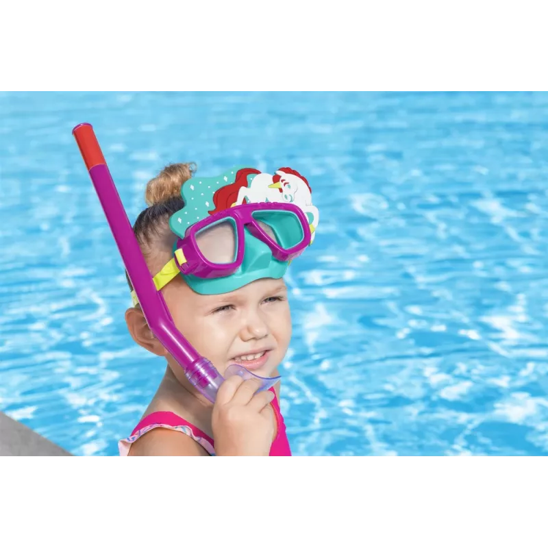 Bestway Hydro-Swim nardymo kaukė ir vamzdelio rinkinys - rožinė