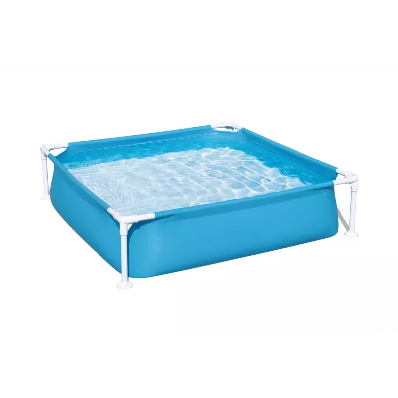 Bestway Steel Pro Frame Pool 122 cm x 122 cm x 30,5 cm kvadratinis antžeminis baseinas vaikams 365 L mėlynas