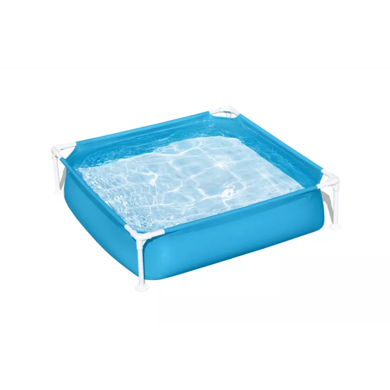 Bestway Steel Pro Frame Pool 122 cm x 122 cm x 30,5 cm kvadratinis antžeminis baseinas vaikams 365 L mėlynas