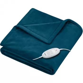 Beurer HD 75 Cosy Ocean šildomas antklodė 180x130 cm, 6 temperatūros nustatymai, skalbiama skalbimo mašinoje, Beurer saugos sistema, automatinis išsijungimas 40019