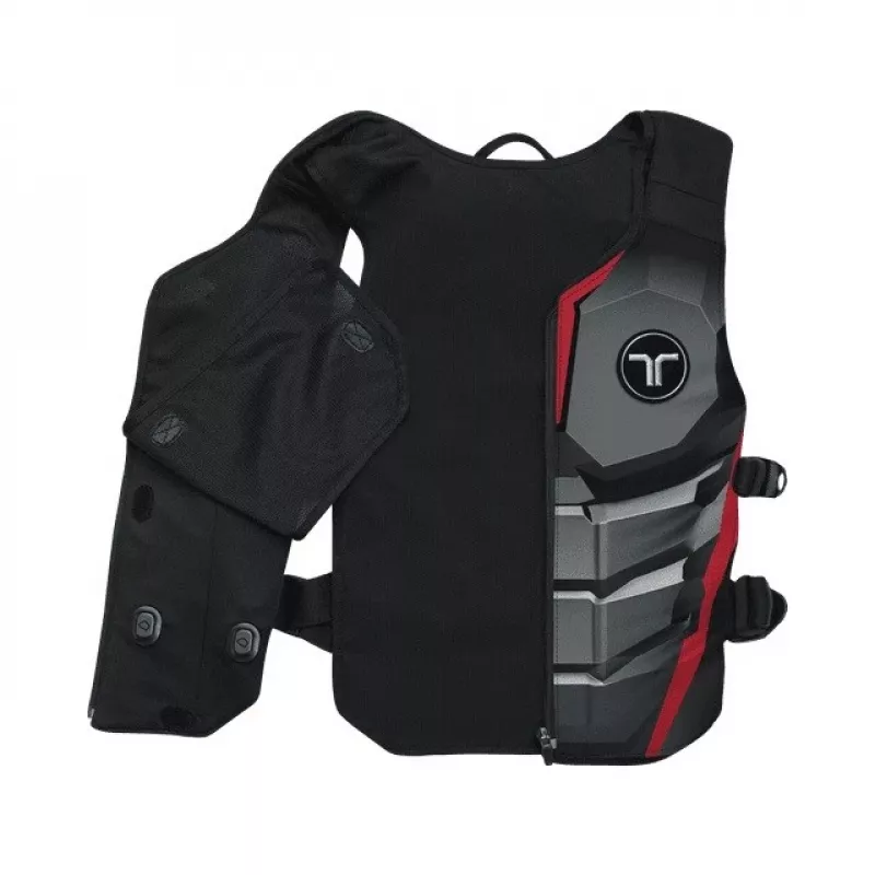 bHaptics TactSuit Air Onyx haptinė liemenė su 40 vibracinių variklių, Bluetooth, USB-C, kvėpuojančiu tinkleliu, juoda