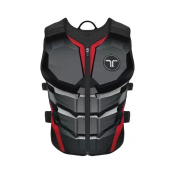 bHaptics TactSuit Air Onyx haptinė liemenė su 40 vibracinių variklių, Bluetooth, USB-C, kvėpuojančiu tinkleliu, juoda