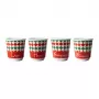 Bialetti 4 vnt. Tricolore espreso stiklinės, 80 ml, stiklas, Italijos vėliavos spalvos, tinka plauti indaplovėje
