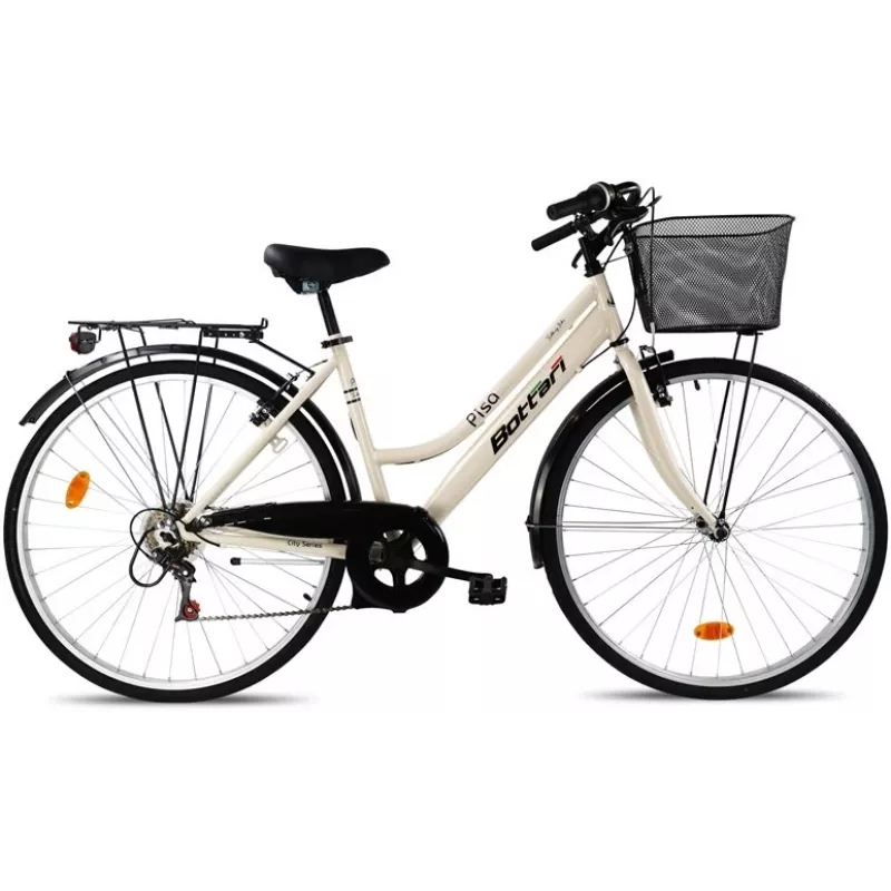 Bicycl City Pisa 28 77016 White with Basket