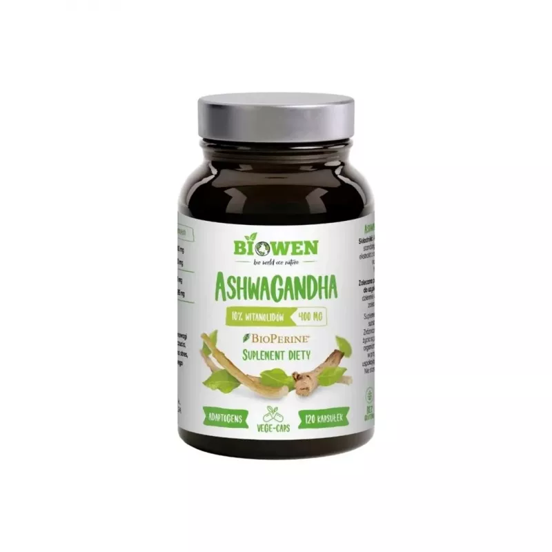 BIOWEN Ashwagandha – Maisto papildas žmonėms – 120 kapsulių