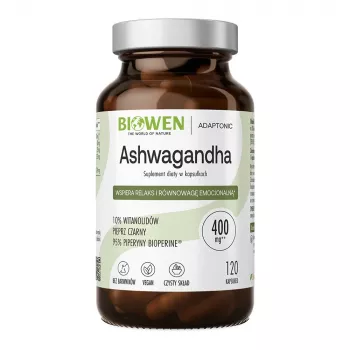 BIOWEN Ashwagandha – Maisto papildas žmonėms – 120 kapsulių