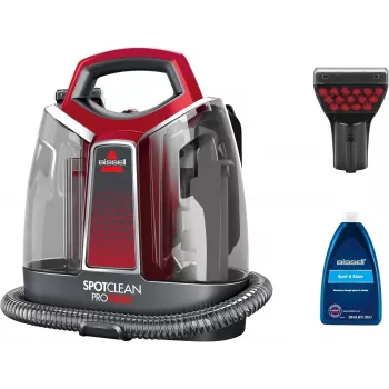 BISSELL SpotClean ProHeat 36988 Portable Spot Cleaner, Titanium & Red