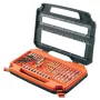 BLACK & DECKER A7231-XJ 76 dalių titano grąžtų rinkinys metalui ir mūrui, 1,5-8 mm