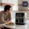 BLACK+DECKER BXAF8001E 8L skaitmeninis oro gruzdintuvas, 1700W, 8 programos, nelipni krepšelis, juodos spalvos