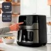 BLACK+DECKER BXAF8001E 8L skaitmeninis oro gruzdintuvas, 1700W, 8 programos, nelipni krepšelis, juodos spalvos