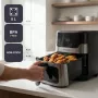 BLACK+DECKER BXAF8001E 8L skaitmeninis oro gruzdintuvas, 1700W, 8 programos, nelipni krepšelis, juodos spalvos