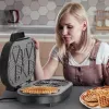 BLACK+DECKER BXFC3200E 1400 W belgiškų vaflių keptuvė – nelipni danga, reguliuojamas termostatas, nerūdijantis plienas