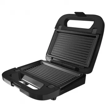 BLACK+DECKER BXSA754E 3-in-1 sumuštinių kepimo aparatas, vaflių keptuvė ir grilis su 3 keičiamomis nepridegančiomis plokštėmis, 750 W, nerūdijantis plienas