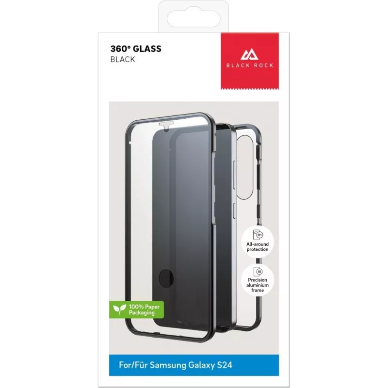 Black Rock 360° stiklo apsauginis dėklas su apyranke Samsung Galaxy S9+ (6,2 colio) - juodas 00226137