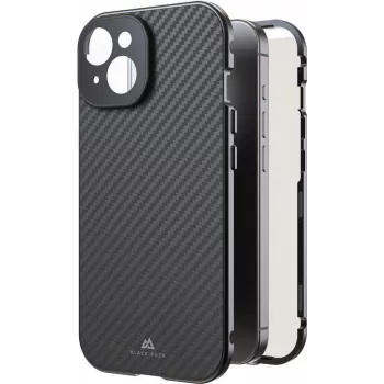 Black Rock Cover 360° stiklas, skirtas Apple iPhone 15, Real Carbon 00221252