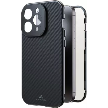 Black Rock Cover 360° stiklas, skirtas Apple iPhone 16 Pro, tikras anglies pluoštas (00228093)