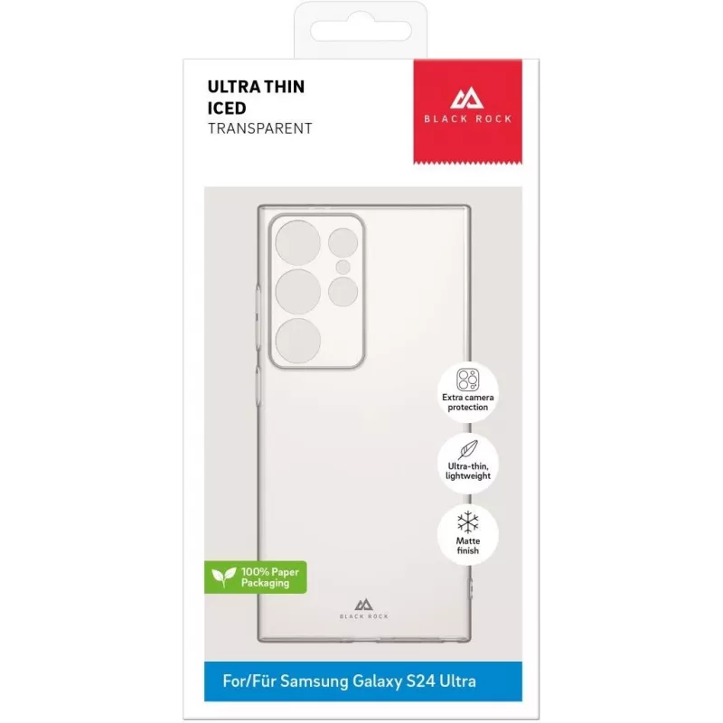 Black Rock itin plonas ledinis permatomas dėklas Samsung Galaxy S23 Ultra 6,8 colio 00226133