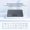“Blackview K1 Bluetooth klaviatūra, belaidė, itin plona, 10 colių – 280 mAh baterija, Bluetooth 3.0, suderinama su Windows / Android / iOS, juoda pilka”