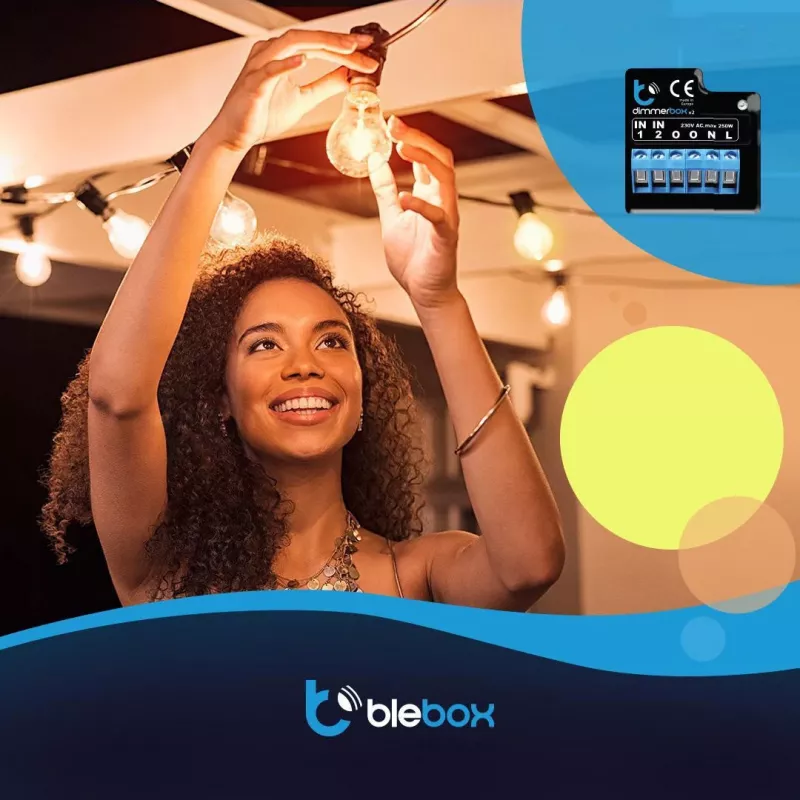 BLEBOX DimmerBox WiFi Smart Dimmer Modulis 230V 250W Dimmable Šviesos Šaltiniams