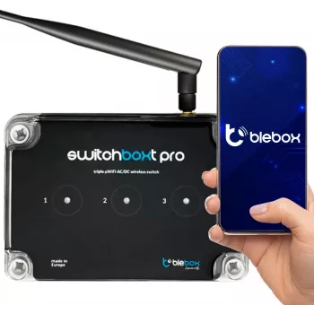 BLEBOX switchBoxT PRO išmanusis Wi-Fi jungiklis su temperatūros jutikliu