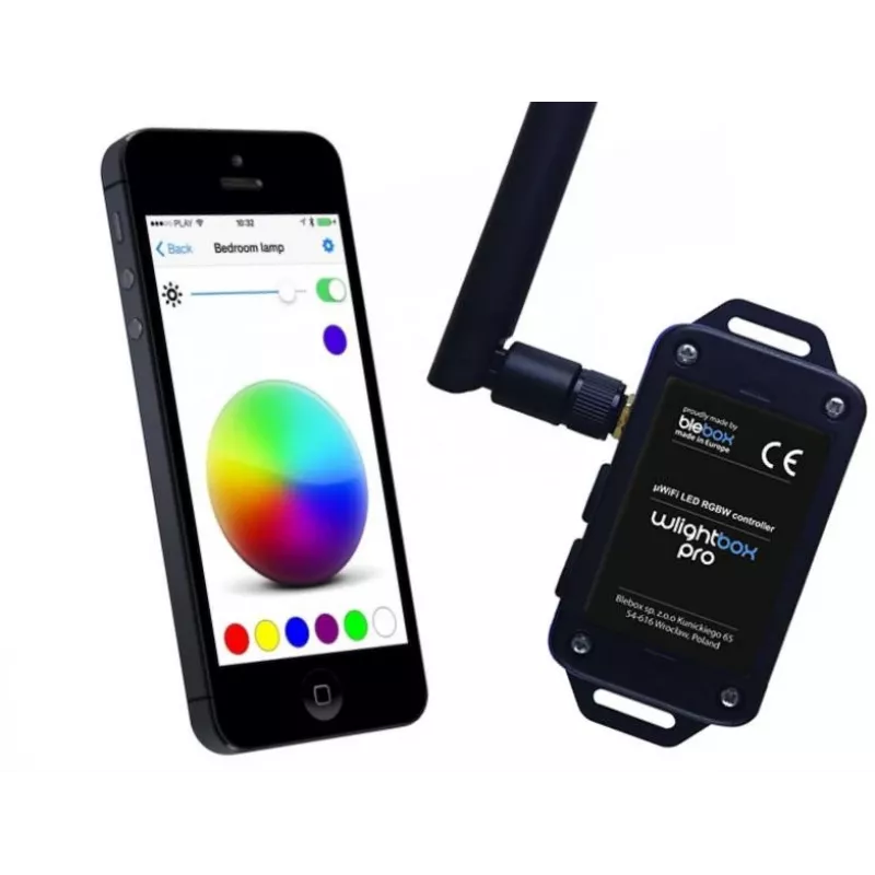 BleBox wLightBox Pro WiFi išmanusis apšvietimo modulis – 4 kanalų PWM LED valdiklis (12-24V DC, RGBW/CCT, veikia su Alexa ir Google)