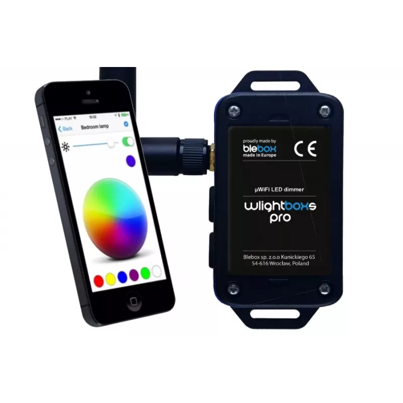 BLEBOX wLightBoxS Pro išmanusis LED reguliatorius su išorine antena 12-24V DC